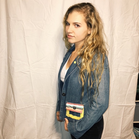 Custom Sunset Jean Jacket Blazer - Picture 3 of 3